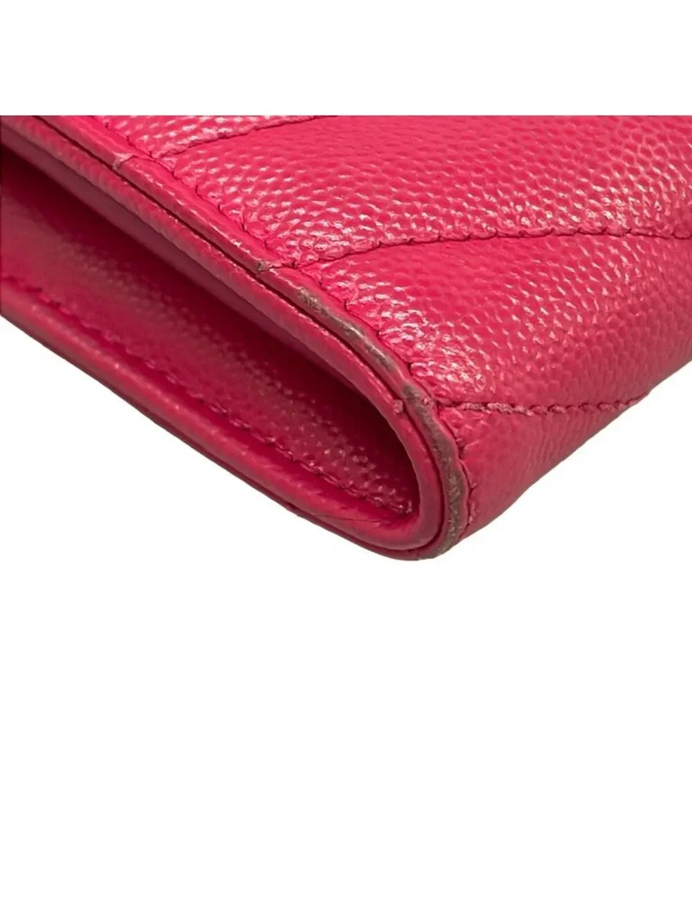 Saint Laurent Paris Wallet Monogram Large Flap Pink Zip Around Leather - Picture 8 of 15